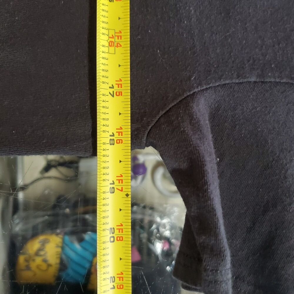 Women's Black Round Neck Shirt Size M - Picture 6 of 7